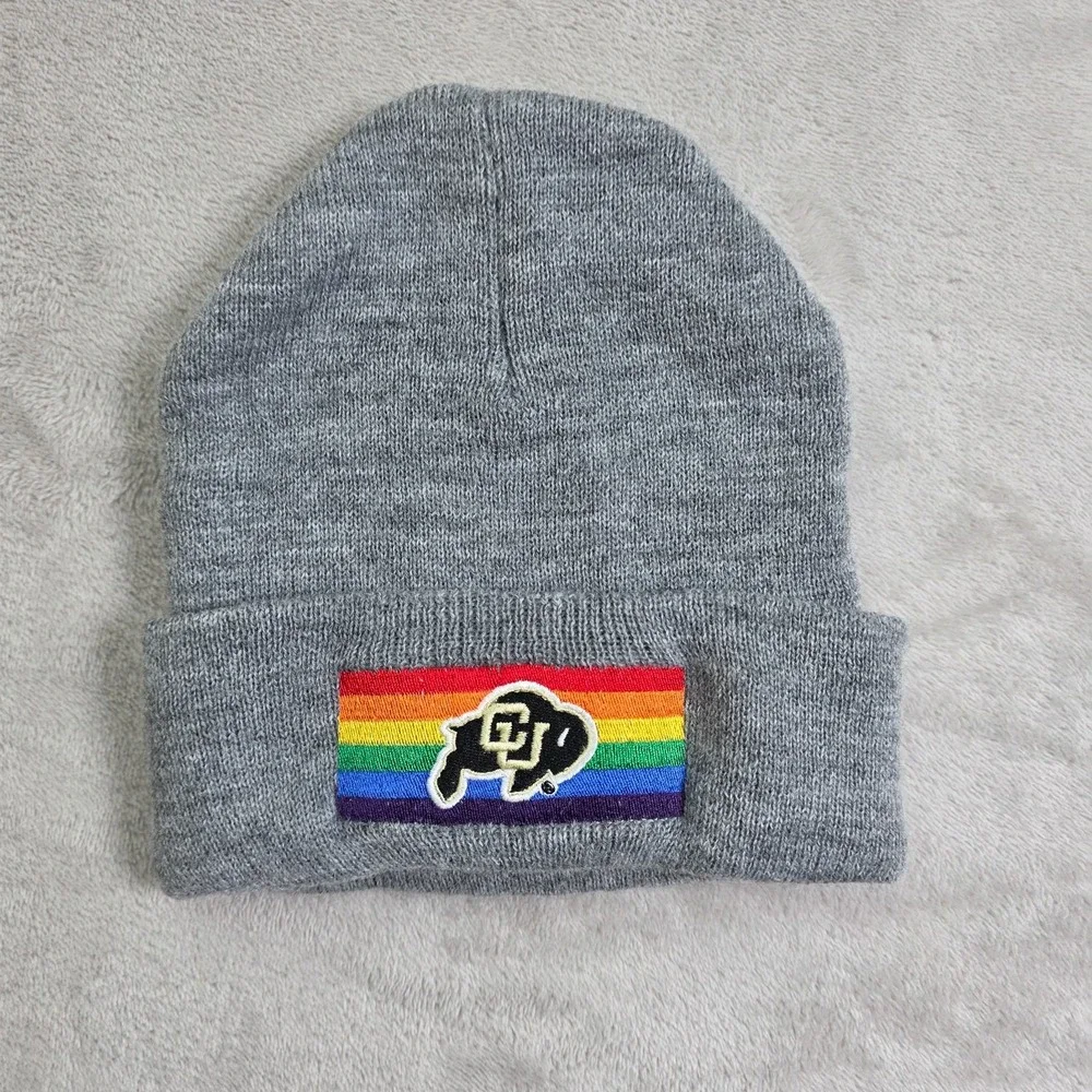 Colorado Buffaloes Hat Cap Mens Beanie Knit Grey NCAA Football Buffs Winter
